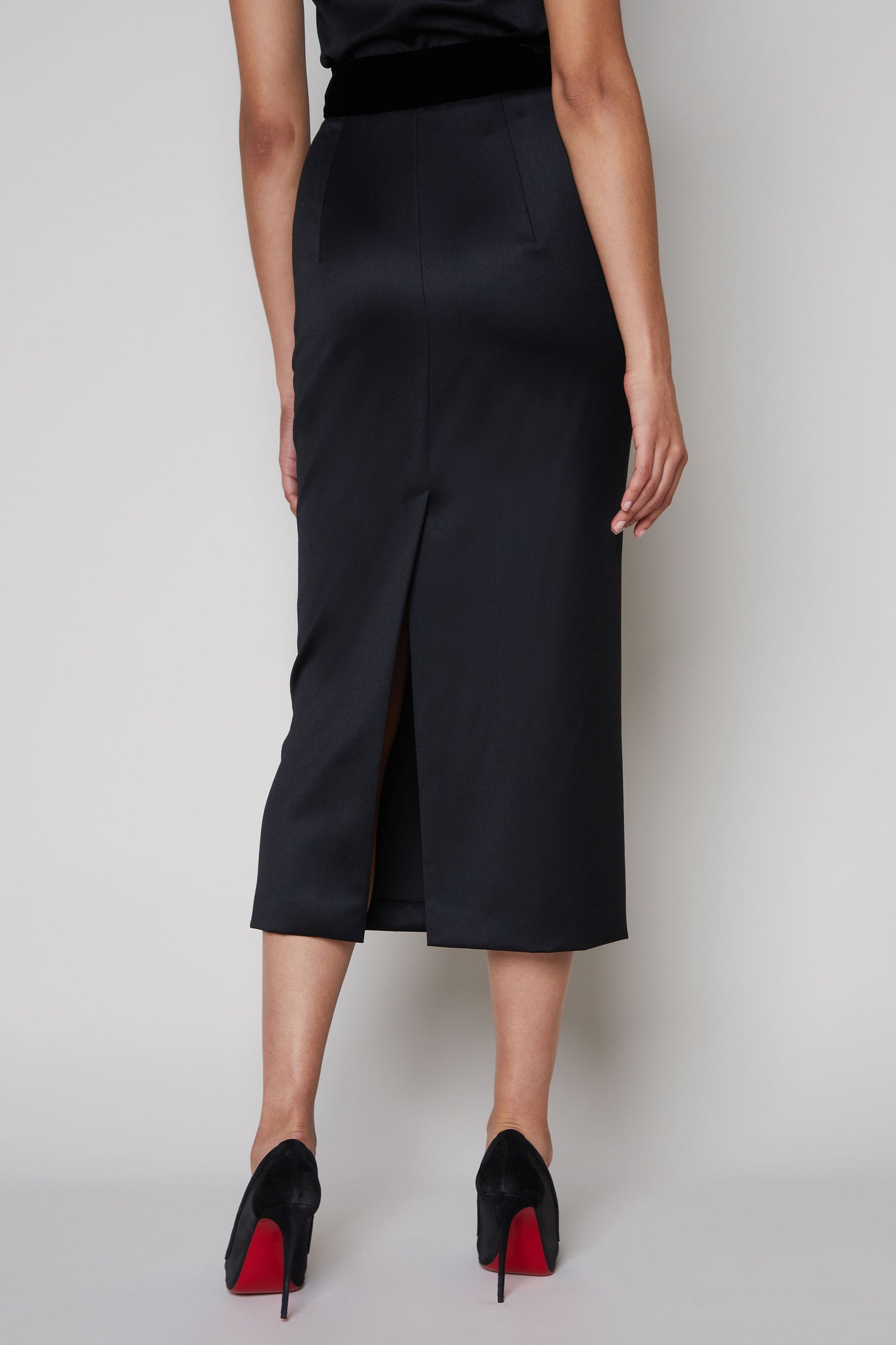 Valentina Wool Midi Skirt
